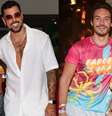 Grávidas, Viih Tube, ex de Lipe Ribeiro, e Andressa Castorino, atual do empresário, mostraram barrigas na Farofa da GKay.  Foto: AGNews / Purepeople