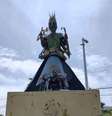 Estátua de Mãe Stella de Oxóssi foi incendiada em Salvador  Foto: Reprodução/Instagram