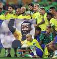 Jogadores da seleção brasileira homenageando o ex-craque Pelé no jogo contra a Coreia do Sul  Foto: ANSA / Ansa - Brasil
