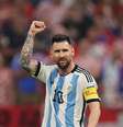 Messi comemora a classificação da Argentina para a final da Copa do Mundo (Foto: JUAN MABROMATA / AFP)  Foto: Lance!