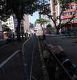 Cercamento provisório na Praça Marechal Deodoro; população de rua migrou para baixo do Minhocão (Arquivo)  Foto: Werther Santana/Estadão / Estadão