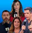 Marco Aurélio Souza, Elaine Bast, Christiane Pelajo e Márcio Garcia: trabalhar na Globo é bom, mas não perfeito  Foto: Reproduções/TV