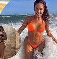 Verão, pode vir! Larissa Manoela, Isis Valverde e mais famosas tiram biquíni do armário e mostram trends.  Foto: Reprodução, Instagram @rafakalimann @larissamanoela @sthefanematos / Purepeople