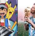 Ash Ketchum e Lionel Messi, campeões mundiais em 2022  Foto: Reprodução / Montagem