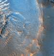 "Formas misteriosas" em cratera marciana foram captadas por sonda da Nasa  Foto: Nasa