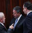 Lula conversa com Arthur Lira, presidente da Câmara, e Rodrigo Pacheco, do Senado, durante solenidade de diplomação  Foto: Wilton Junior/Estadão / Estadão