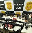 Arsenal encontrado com suspeito de montar artefato explosivo em Brasília.  Foto: Divulgação/ Polícia Civil do DF / Estadão