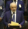O presidente eleito do Brasil, Luiz Inácio Lula da Silva, durante seu discurso na cerimônia de posse no Congresso Nacional  Foto: Agência Brasil/Reprodução / Guia do Estudante