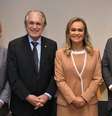 Conhecido pelo combate às milícias do Rio, o presidente da Embratur, Marcelo Freixo (à direita), posou para foto com a ministra do Turismo, Daniela do Waguinho, cujo marido é prefeito de Belford Roxo.  Foto: Reprodução/Instagram / Estadão