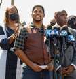 'Este é um dia que não tínhamos certeza de que chegaria', declarou Anthony Bruce, tataraneto de Willa e Charles  Foto: Los Angeles Times via Getty Images / BBC News Brasil