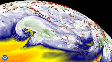 Rio atmosférico interage com zona de baixa pressão no Pacífico para causar fortes chuvas na Califórnia (Imagem: Reprodução/NOAA)  Foto: Canaltech