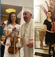 Para se apresentar para o Papa, Mary foi aprovada em um processo seletivo extenso de dois meses de duração  Foto: Reprodução/ Instagram: @mary_violinista
