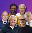 Karnal, Miranda, Nanini, Latorraca, Caruso e Guimarães: declara-se gay hoje é bem mais confortável do que décadas atrás  Foto: Reproduções