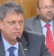 Tarcísio Gomes de Freitas, governador de São Paulo, em reunião entre governadores e o presidente Lula em Brasília  Foto: Reprodução/YouTube/TV Brasil