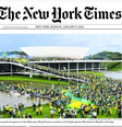 Capa do jornal The New York Times nesta segunda-feira (9)  Foto: Reprodução