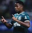 Endrick durante partida do Palmeiras contra o São Bento  Foto: Ettore Chiereguini / Gazeta Press