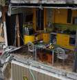 Imagens como esta do interior da cozinha intacto após o ataque foram amplamente compartilhadas nas redes sociais  Foto: Yan Dobronosov / BBC News Brasil