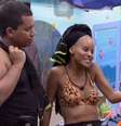 Aline e Bruno no quarto 'fundo do mar'  Foto: Reprodução/Globo