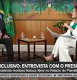 O presidente Lula recebeu Natuza Nery no Palácio do Planalto  Foto: Reprodução/TV