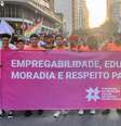 Marcha do Orgulho Trans de São Paulo trazia como uma de suas pautas a empregabilidade  Foto: Reprodução Facebook