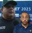 O técnico Guto Ferreira aplicou importante lição no jornalista Lucas Nogueira, da TV Brasil Central  Foto: Reproduções