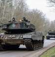 Treinamento com os tanques Leopard 2 na Polônia, em foto de arquivo  Foto: EPA / Ansa - Brasil