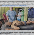 Post alega, de forma enganosa, que foto usada pelo Guardian retrataria indígenas venezuelanos, não brasileiros  Foto: Aos Fatos