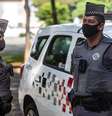 Policiais com câmeras corporais; programa foi ampliado na Polícia Militar de São Paulo a partir de 2021  Foto: TABA BENEDICTO / ESTADAO / Estadão