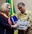 Marina Silva encontra Svenja Schulze em Brasília   Foto: Ueslei Marcelino