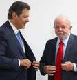 O presidente Luiz Inácio Lula da Silva e o ministro da Fazenda, Fernando Haddad, durante evento em Brasília  Foto: Wilton Júnior/Estadão / Estadão