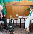 Lula e Natuza na gravação para a GloboNews: a fúria contra a poderosa família Marinho foi superada  Foto: Reprodução