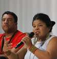 "É muito garimpo, garimpo infinito, o território está todo tomado por garimpeiros, por destruição, por contaminação na água. Os yanomami não têm como beber água, não têm água limpa para beber", afirmou a ministra Sonia Guajajara  Foto: Fernando Frazão/Agência Brasil