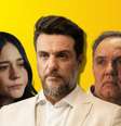 Guida, Moretti e Guerra: o público se mostra interessado na disputa de ego e poder entre eles  Foto: Reproduções