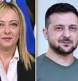 Giorgia Meloni e Volodymyr Zelensky se reunirão pessoalmente pela primeira vez  Foto: ANSA / Ansa - Brasil