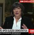 Christiane Amapour é conhecida por perguntar aquilo que os governantes não querem responder  Foto: Reprodução/TV