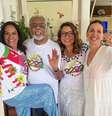 Janja foi ao camarote Expresso 2222 ao lado de Gilberto Gil e sua esposa, Flora Gil, além da mulher do senador Jaques Wagner (PT), Fátima Mendonça  Foto: Instagram/@camexpresso2222/Bruna Novaes/Divulgação / Estadão