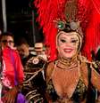 Viviane Araújo arrasa na Marquês de Sapucaí fantasiada de gladiadora.  Foto: AGNews / Purepeople