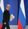 Presidente Vladimir Putin chega à Assembleia Federal para discurso sobre o estado da nação  Foto: EPA / Ansa - Brasil