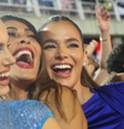 Carnaval 2023: Juliana Paes, Bruna Marquezine e Camila Queiroz protagonizam encontro descontraído na Sapucaí.  Foto: AGNews / Purepeople