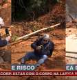 Datena sentiu na pele o drama das pessoas cercadas de lama e se comoveu ao falar dos mortos  Foto: Reprodução/TV