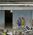 Parede de estádio destruída por ataque russo na Ucrânia  Foto: Getty Images / BBC News Brasil