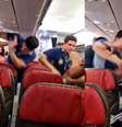 Um avião da Latam foi palco de uma briga entre passageiros e funcionários  Foto: Reprodução/Twitter/@fdo2000