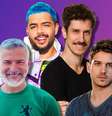 Leonardo Vieira, Pedro Sampaio, Theodoro Cochrane e Marco Pigossi: sexualidade monitorada por parte da imprensa e o tribunal da internet  Foto: Fotomontagem: Blog Sala de TV