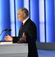 Putin em discurso anual à nação, em fevereiro  Foto: Shutterstock / BBC News Brasil