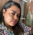 Preta Gil durante o tratamento em hospital no Rio  Foto: Reprodução/Instagram 