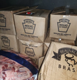 Mais de 200 kg de carnes foram recuperados pela Polícia  Foto: Polícia Rodoviária Federal/ Divulgação
