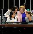 Parte da bancada feminina da Casa; para cientista político, interesses das siglas contam mais que questão de gênero ou outra pauta de identidade  Foto: Jonas Pereira / Agência Senado / Estadão