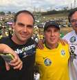 João José Tafner (centro) com Eduardo Bolsonaro e Marcus Dantas, em evento de apoio a Bolsonaro em 2018; Tafner foi nomeado corregedor da Receita Federal.  Foto: Reprodução/Instagram / Estadão