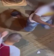 Armado, PM de folga é filmado dando chibatadas em homem ajoelhado  Foto: Reprodução