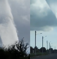 Tornado: moradores registram imagens impressionantes de enorme tromba d'água em Palmares do Sul (RS)  Foto: Metsul